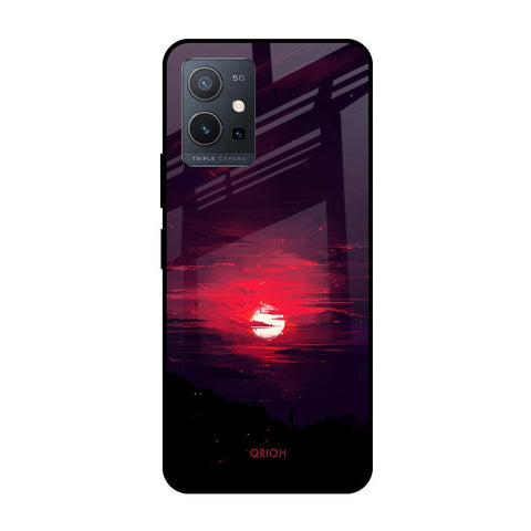 Morning Red Sky Vivo Y75 5G Glass Cases & Covers Online