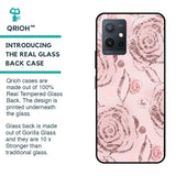 Shimmer Roses Glass case for Vivo Y75 5G