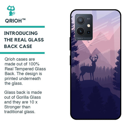 Deer In Night Glass Case For Vivo Y75 5G