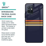 Tricolor Stripes Glass Case For Vivo Y75 5G