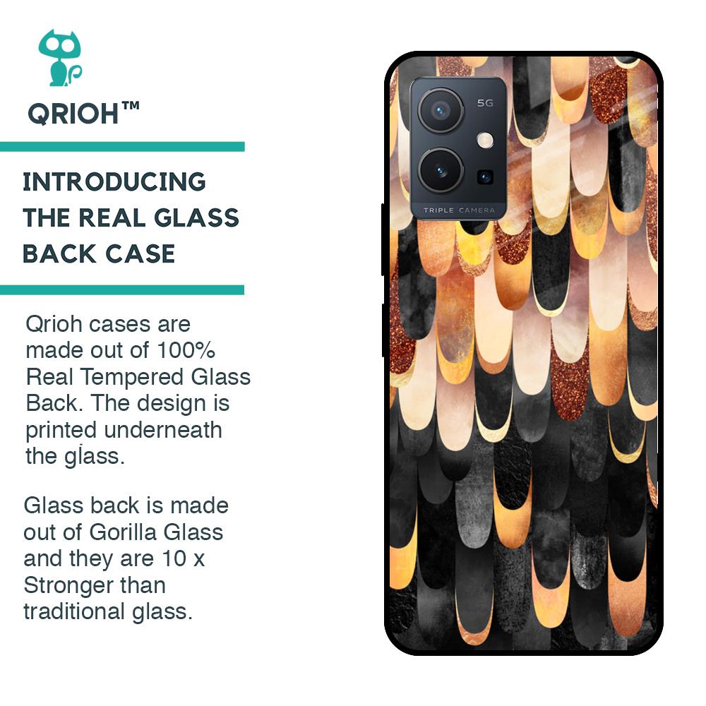 Bronze Abstract Glass Case for Vivo Y75 5G