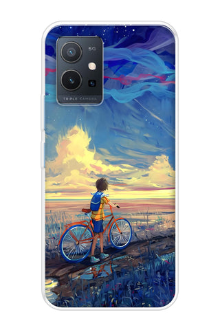 Riding Bicycle to Dreamland Vivo Y75 5G Back Cover