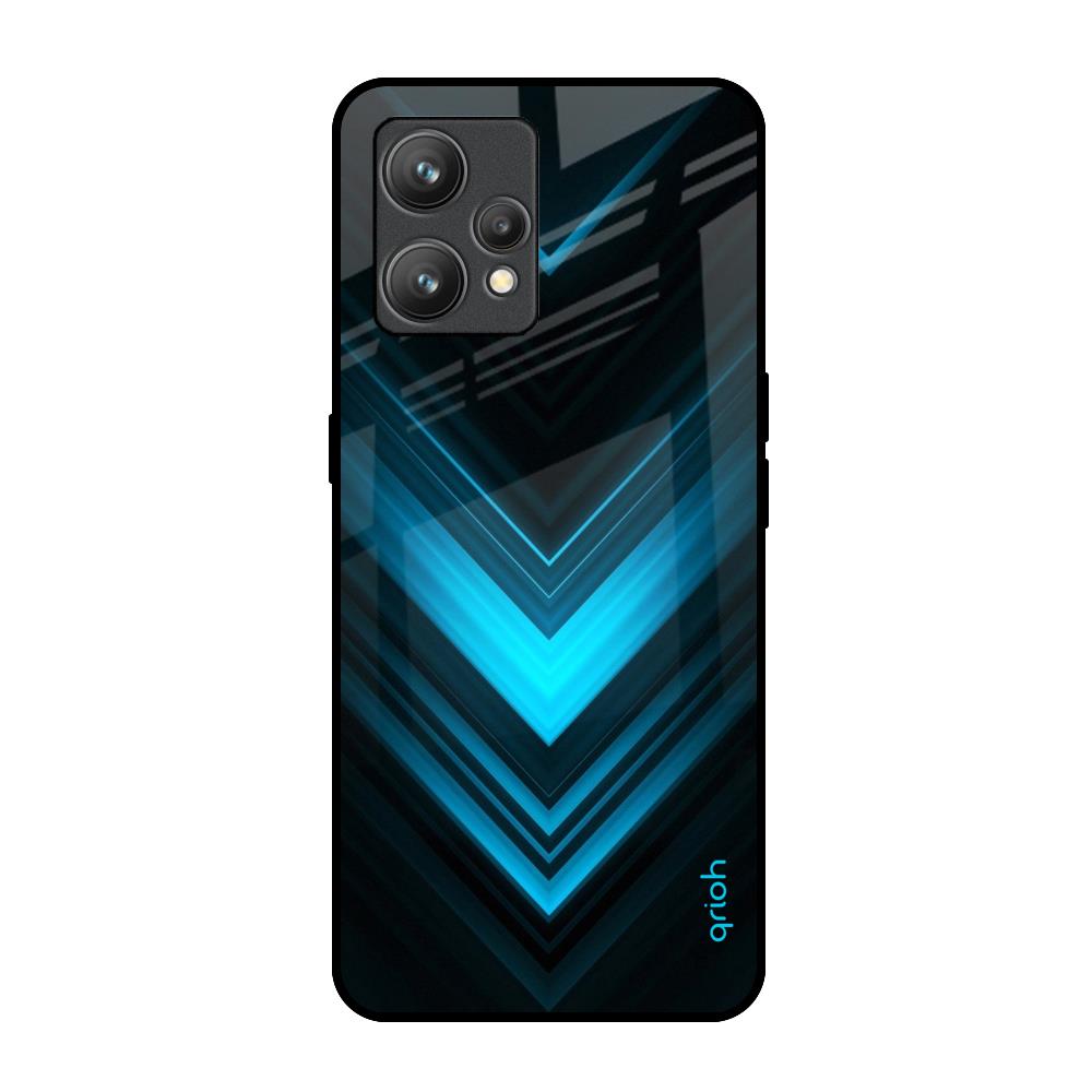Vertical Blue Arrow Realme 9 Pro Plus Glass Back Cover Online