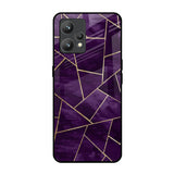 Geometric Purple Realme 9 Pro Plus Glass Back Cover Online
