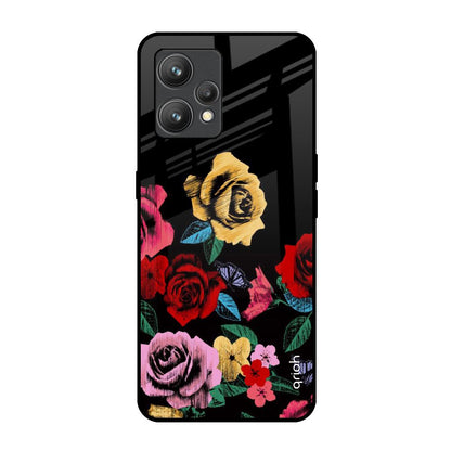 Floral Decorative Realme 9 Pro Plus Glass Back Cover Online