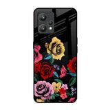 Floral Decorative Realme 9 Pro Plus Glass Back Cover Online