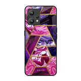 Electroplated Geometric Marble Realme 9 Pro Plus Glass Back Cover Online