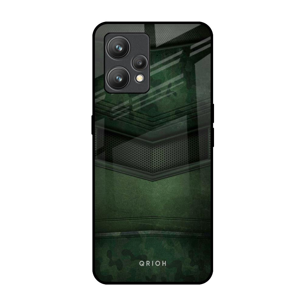 Green Leather Realme 9 Pro Plus Glass Back Cover Online