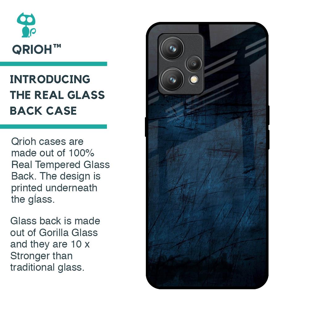 Dark Blue Grunge Glass Case for Realme 9 Pro Plus