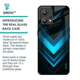 Vertical Blue Arrow Glass Case For Realme 9 Pro Plus