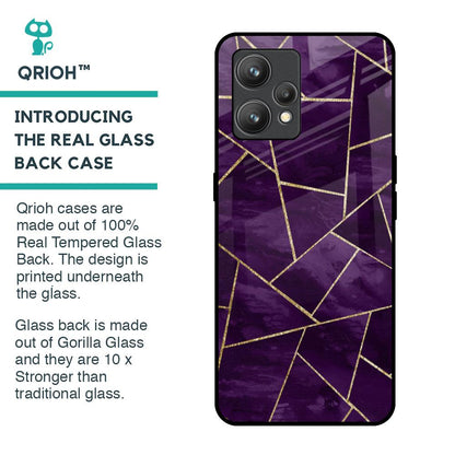 Geometric Purple Glass Case For Realme 9 Pro Plus