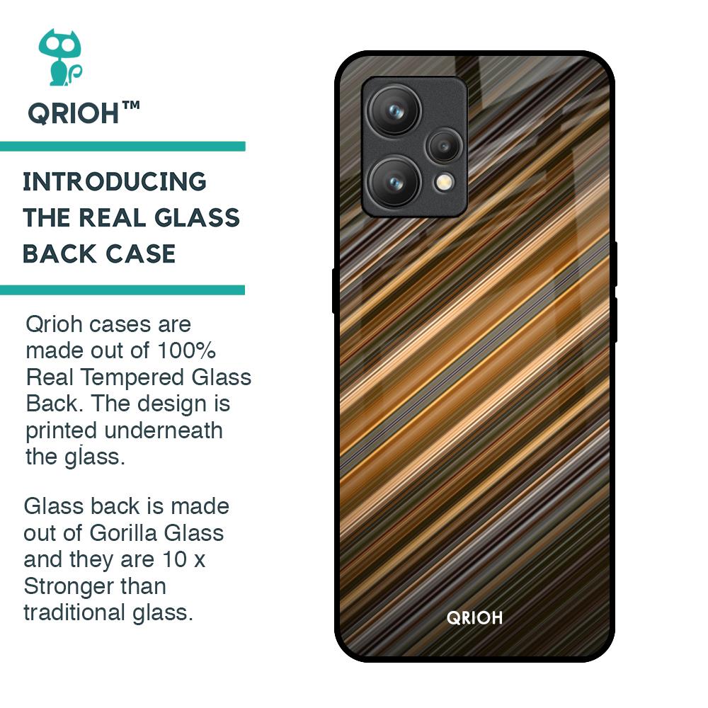 Diagonal Slash Pattern Glass Case for Realme 9 Pro Plus