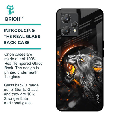 Aggressive Lion Glass Case for Realme 9 Pro Plus