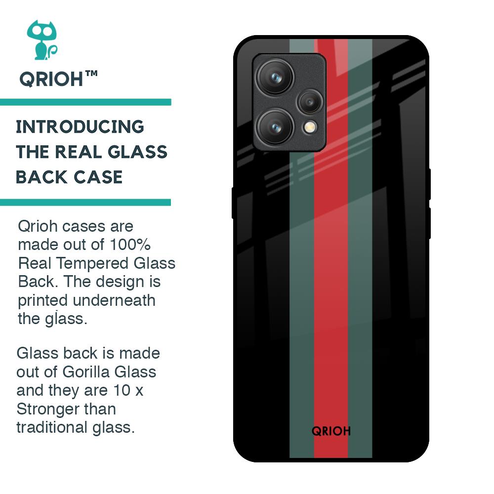 Vertical Stripes Glass Case for Realme 9 Pro Plus