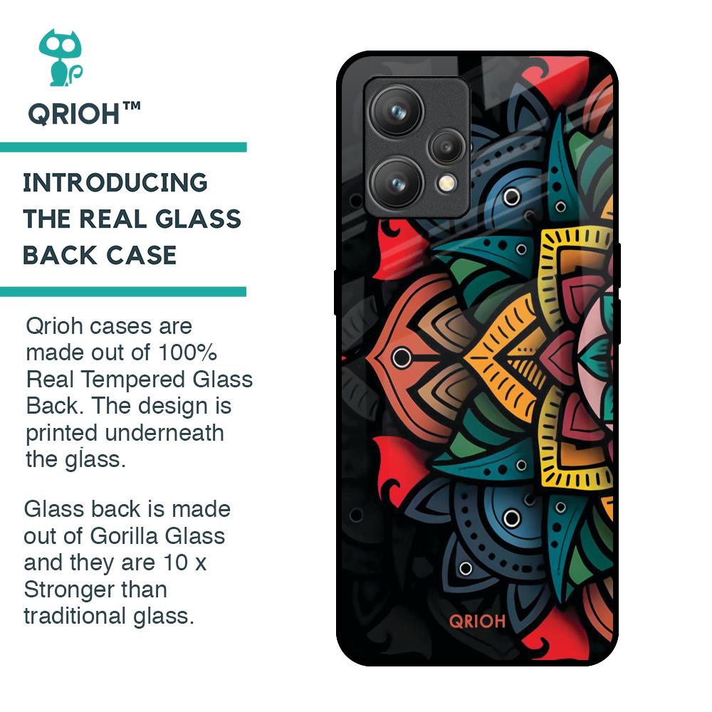 Retro Gorgeous Flower Glass Case for Realme 9 Pro Plus