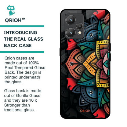 Retro Gorgeous Flower Glass Case for Realme 9 Pro Plus