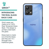 Vibrant Blue Texture Glass Case for Realme 9 Pro Plus