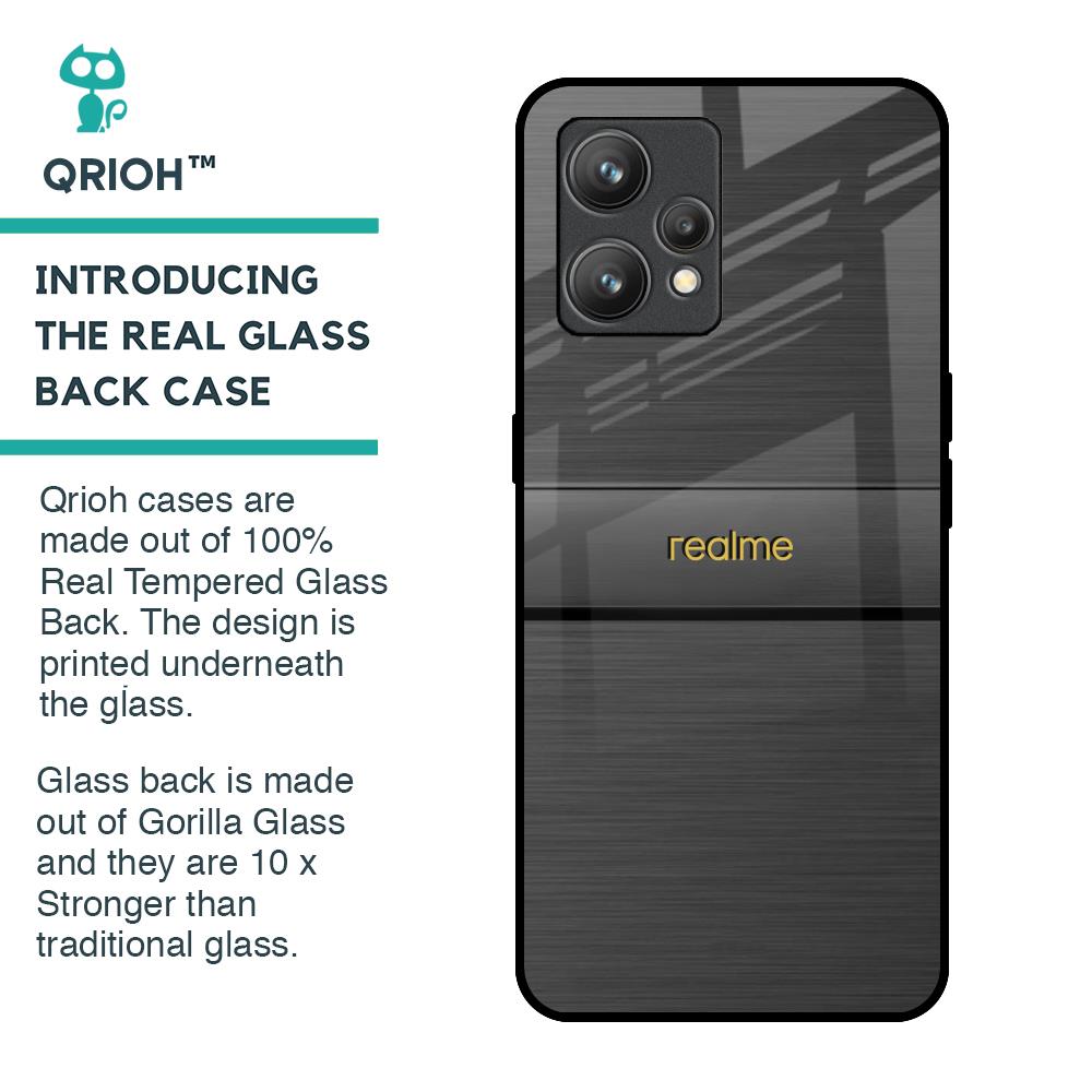 Grey Metallic Glass Case For Realme 9 Pro Plus