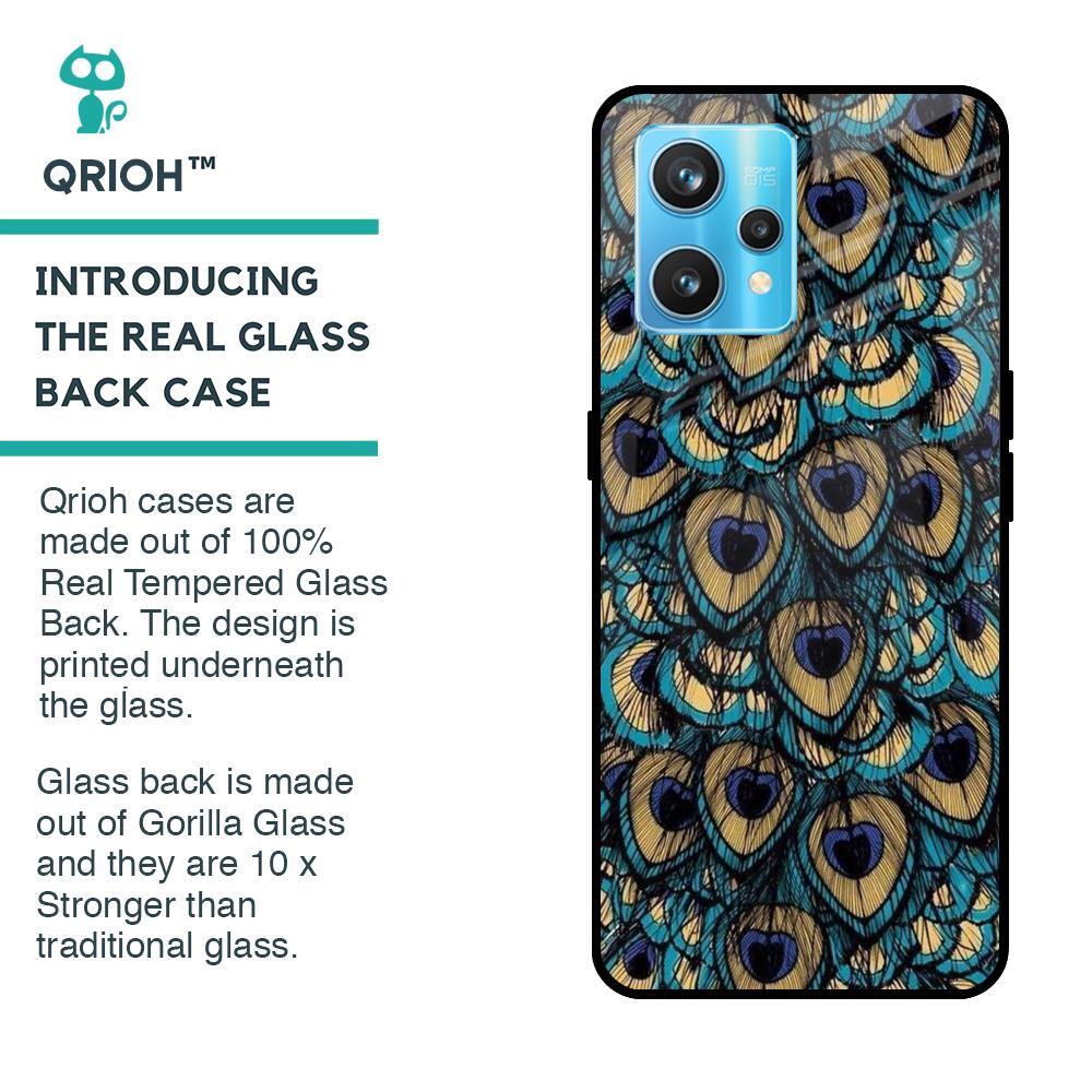 Peacock Feathers Glass case for Realme 9 Pro Plus