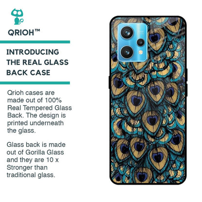 Peacock Feathers Glass case for Realme 9 Pro Plus