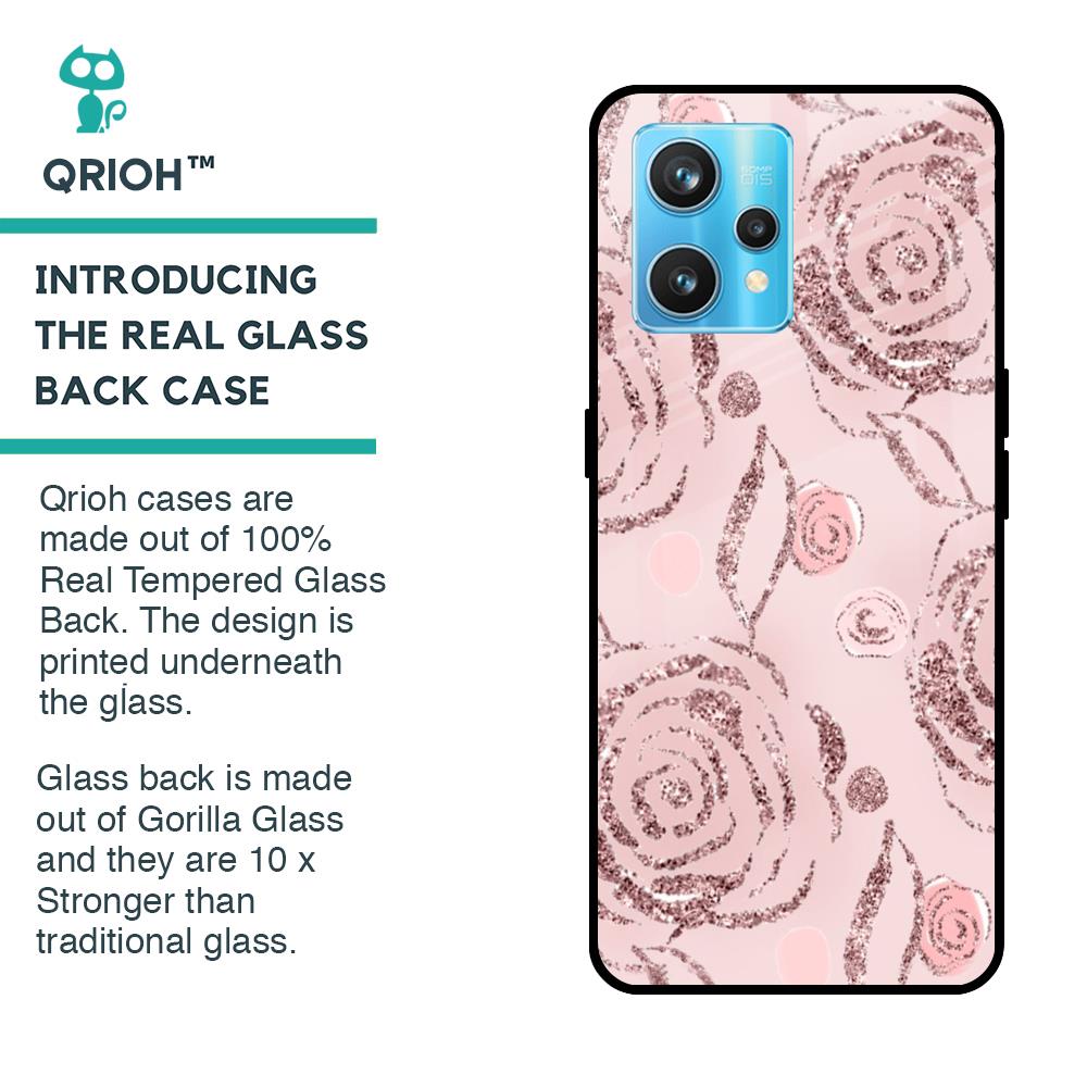 Shimmer Roses Glass case for Realme 9 Pro Plus