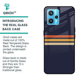 Tricolor Stripes Glass Case For Realme 9 Pro Plus