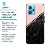 Marble Texture Pink Glass Case For Realme 9 Pro Plus