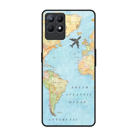 Travel Map Realme Narzo 50 Glass Back Cover Online
