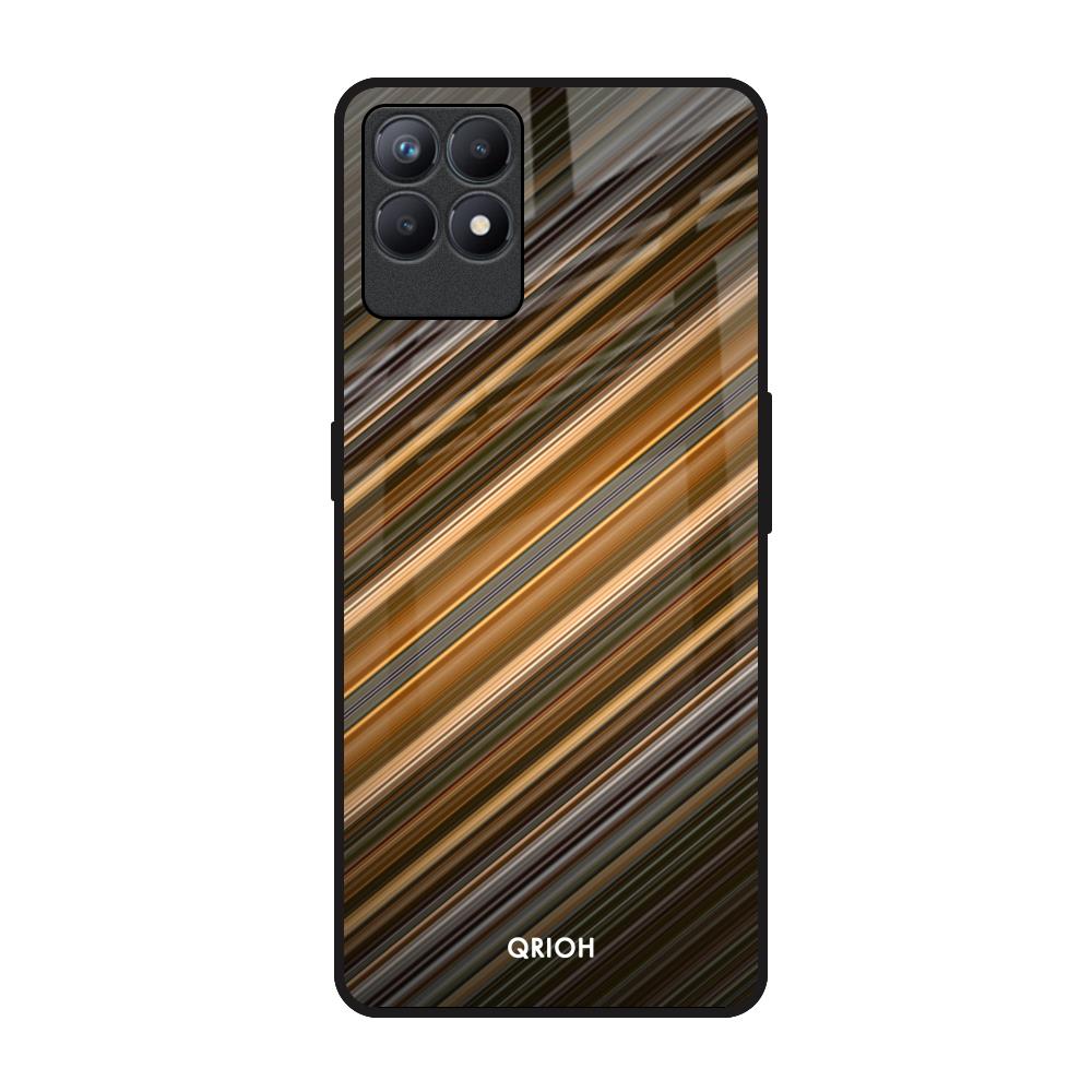 Diagonal Slash Pattern Realme Narzo 50 Glass Back Cover Online