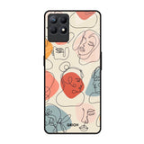 Abstract Faces Realme Narzo 50 Glass Back Cover Online