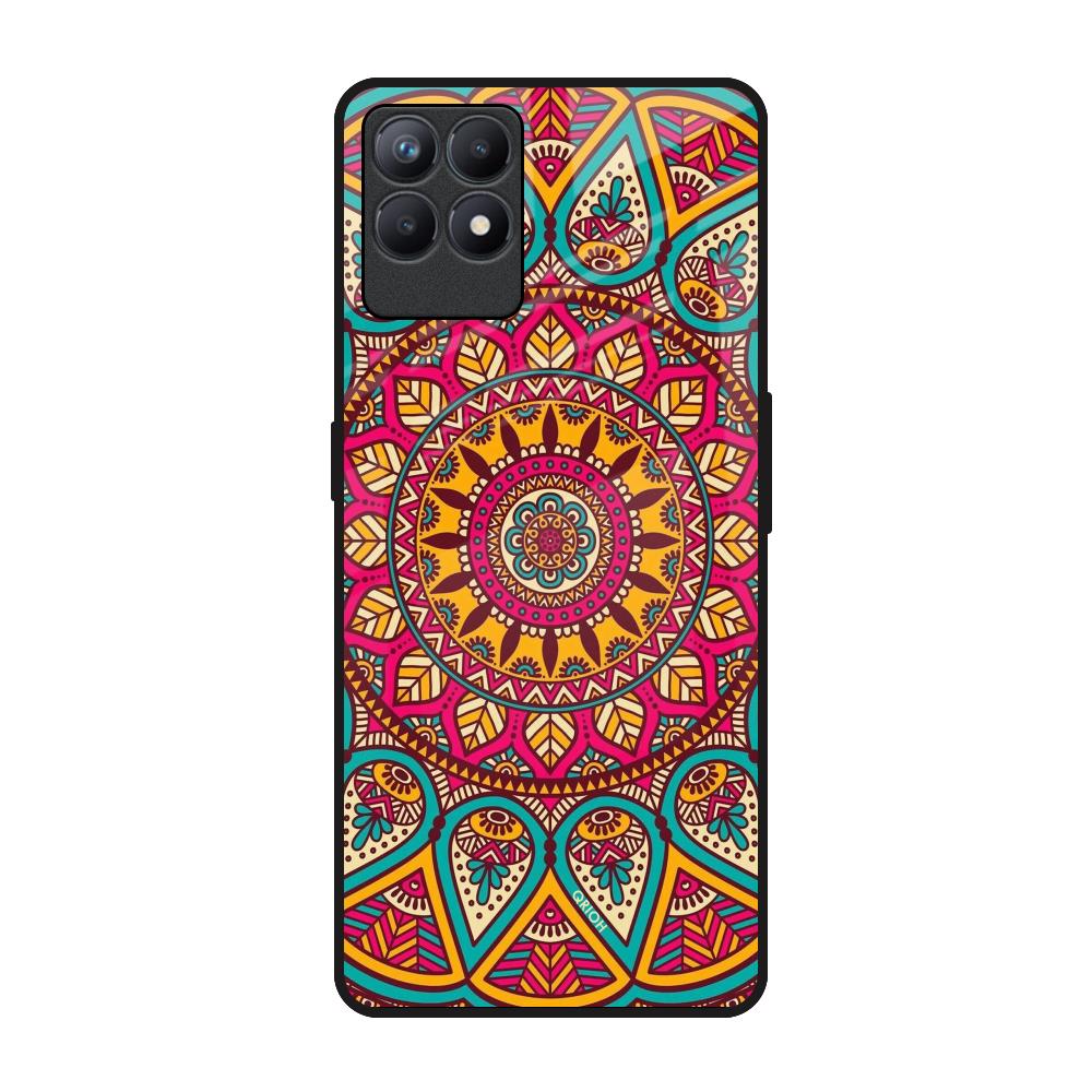 Elegant Mandala Realme Narzo 50 Glass Back Cover Online