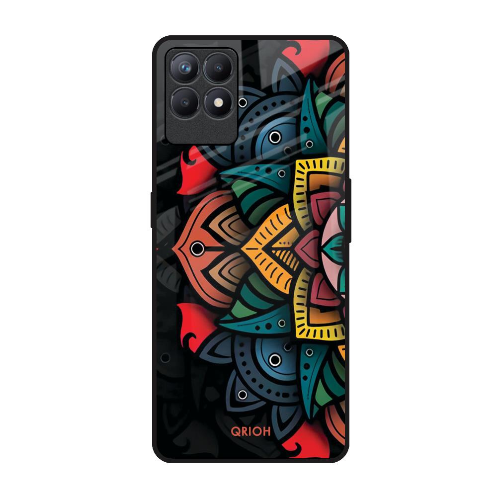 Retro Gorgeous Flower Realme Narzo 50 Glass Back Cover Online