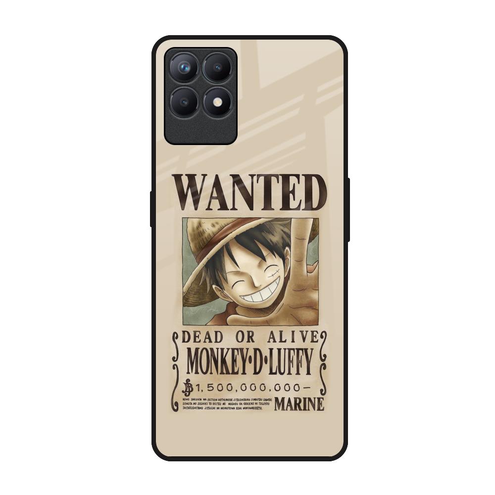 Luffy Wanted Realme Narzo 50 Glass Back Cover Online