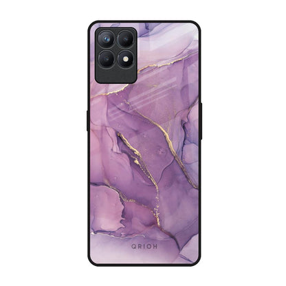 Purple Gold Marble Realme Narzo 50 Glass Back Cover Online