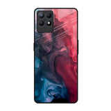 Blue & Red Smoke Realme Narzo 50 Glass Back Cover Online