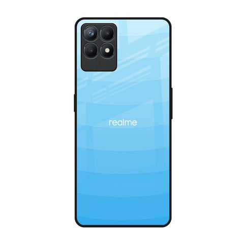 Wavy Blue Pattern Realme Narzo 50 Glass Back Cover Online