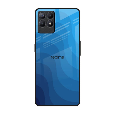 Blue Wave Abstract Realme Narzo 50 Glass Back Cover Online