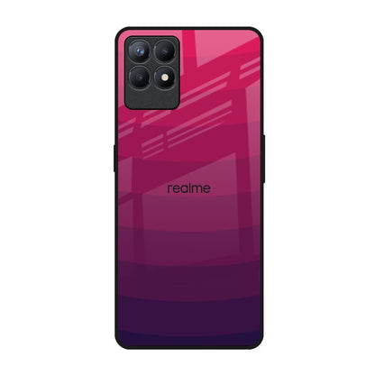 Wavy Pink Pattern Realme Narzo 50 Glass Back Cover Online