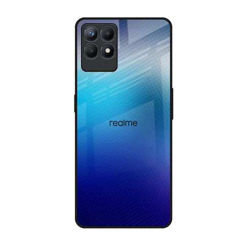 Blue Rhombus Pattern Realme Narzo 50 Glass Back Cover Online