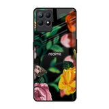 Flowers & Butterfly Realme Narzo 50 Glass Back Cover Online