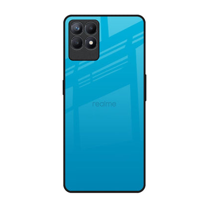 Blue Aqua Realme Narzo 50 Glass Back Cover Online