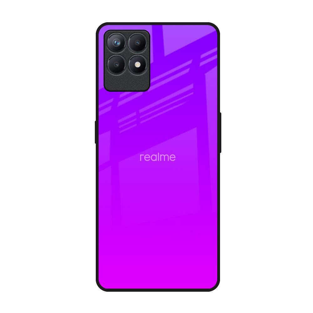 Purple Pink Realme Narzo 50 Glass Back Cover Online
