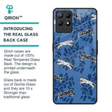 Blue Cheetah Glass Case for Realme Narzo 50