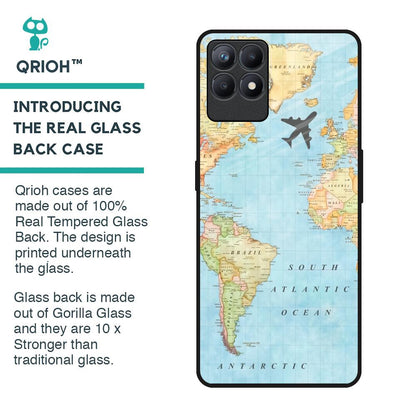 Travel Map Glass Case for Realme Narzo 50