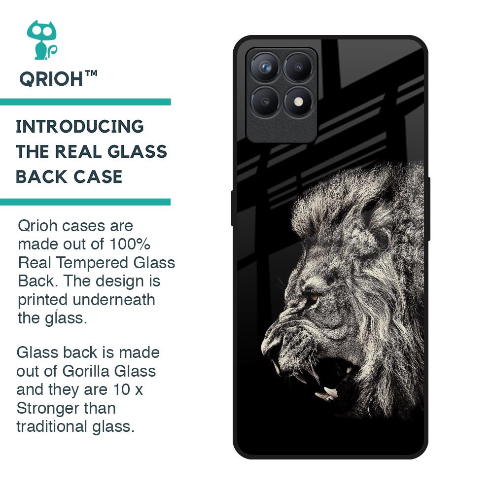 Brave Lion Glass Case for Realme Narzo 50