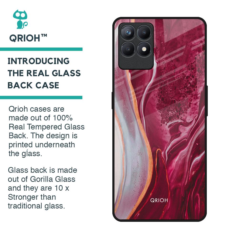Crimson Ruby Glass Case for Realme Narzo 50