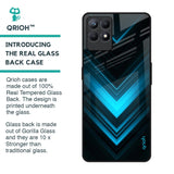Vertical Blue Arrow Glass Case For Realme Narzo 50