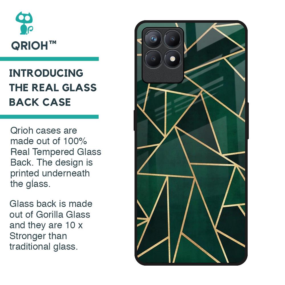 Abstract Green Glass Case For Realme Narzo 50