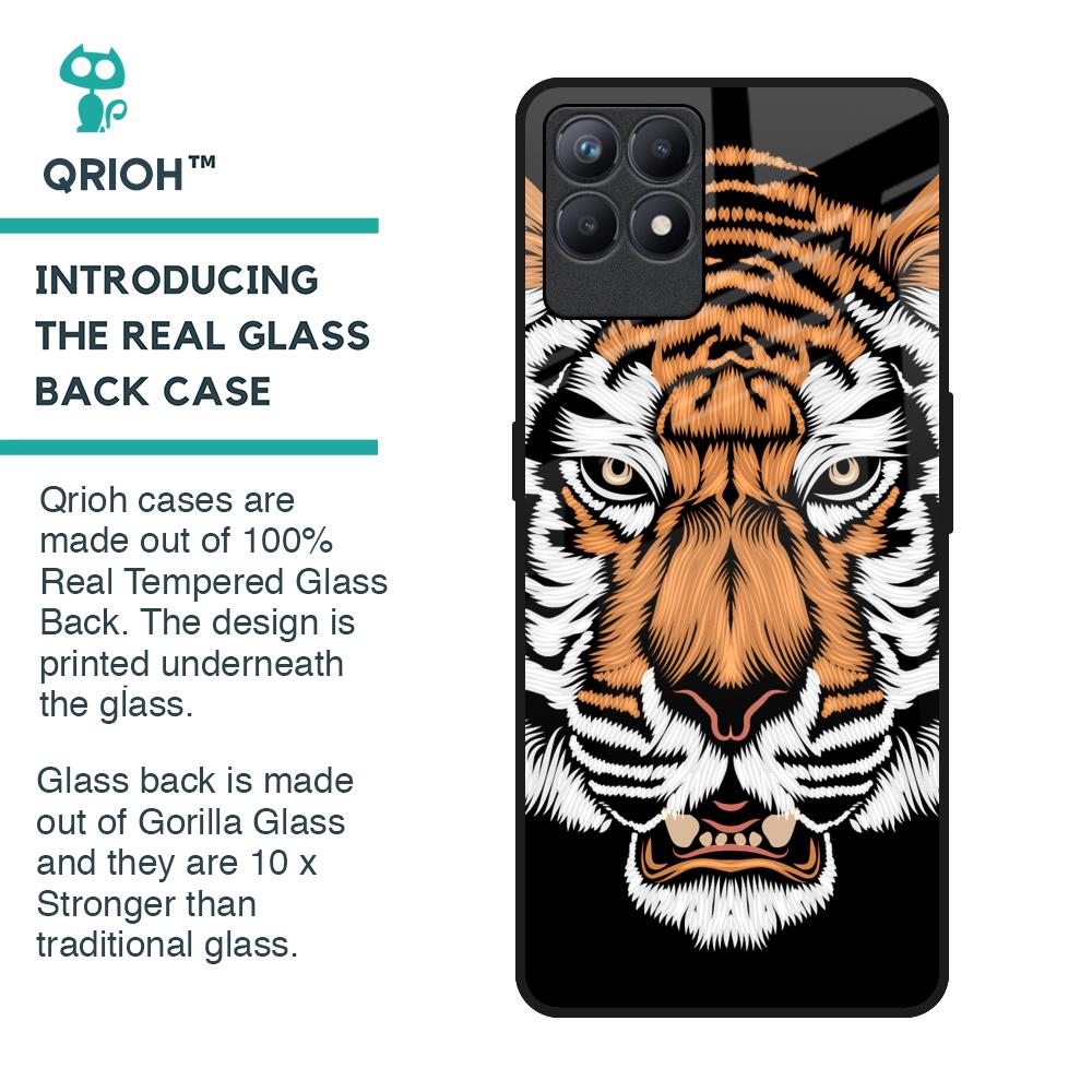 Angry Tiger Glass Case For Realme Narzo 50
