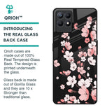 Black Cherry Blossom Glass Case for Realme Narzo 50